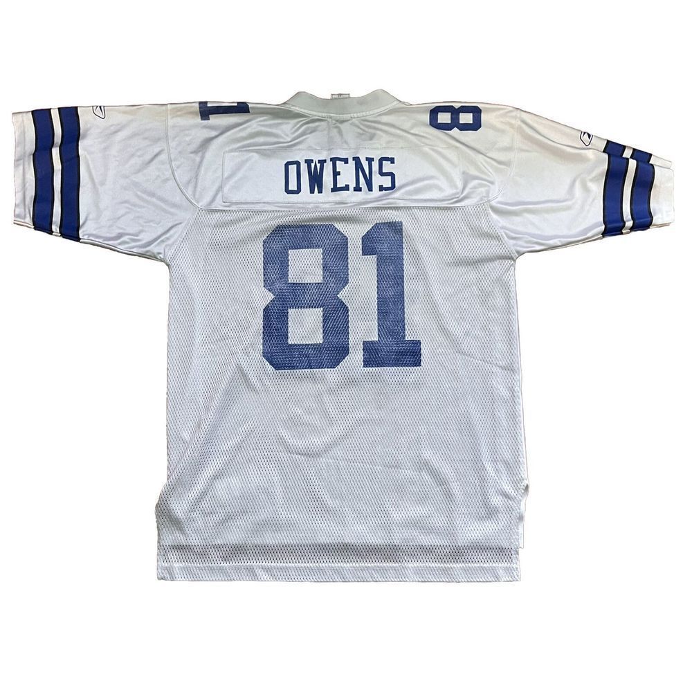 Dallas Cowboys Jersey NFL Reebok Large #81 Terrell Owens On field Mens‎ White - Picture 5 of 6